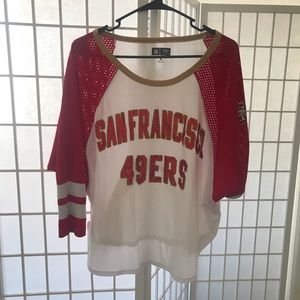 San Francisco 49ers Shirt with Glitter Detail